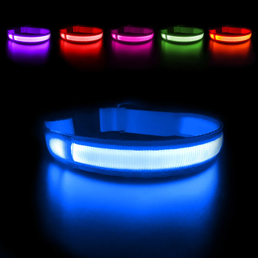 MASBRILL Dog Collar Luminous Pet Supplies Dog Collar Waterpoof Safety Collars dropship No Logo