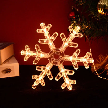 Christmas LED Light Snowflake Santa Deer Hanging Sucker Lamp