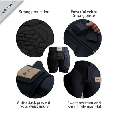 Skating Ski Butt Pads Snowboarding Impact Shorts Hip Protecto
