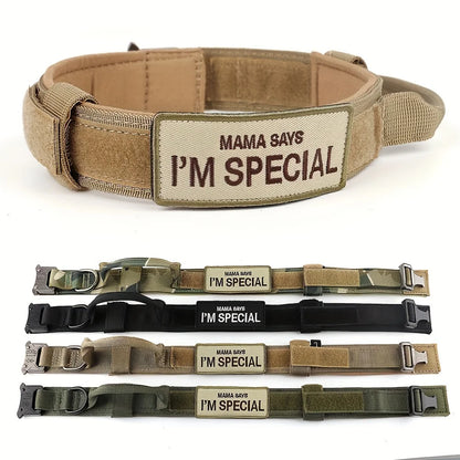 Military Large Dog Harness Collar Leash Bags Patches