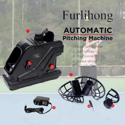 Tennis Ball Machine, Max 30 MPH, Adjustable Launching Angle and Interval