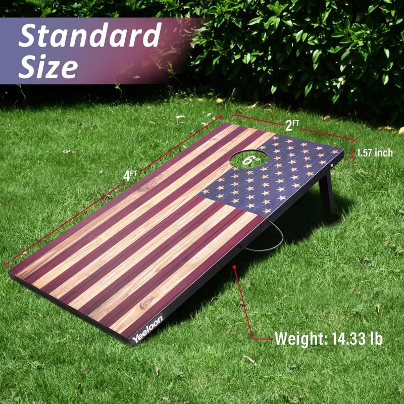 Cornhole Set, Tailgate/Regulation Size Cornhole Boards