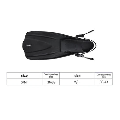 Adjustable Short Adult Snorkel Foot Swimming Flippers