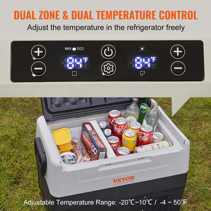 VEVOR 38L-53L Car Refrigerator Portable Mulifunction Fridge Freezer