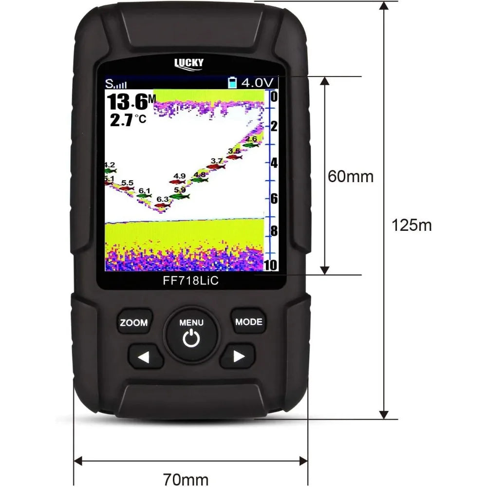 Portable Fish Finder,Smart Handheld Depth Finder with Sonar Sensor