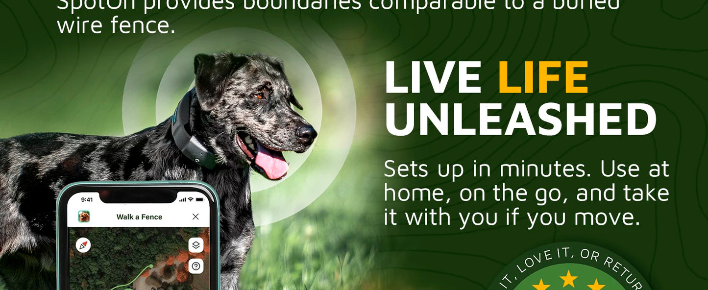 GPS Dog Fence, App Based Wireless Dog Fence Collar, Waterproof, Accurate & Reliable GPS Dog Fence
