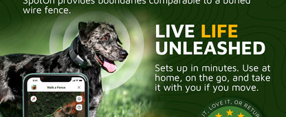 GPS Dog Fence, App Based Wireless Dog Fence Collar, Waterproof, Accurate & Reliable GPS Dog Fence
