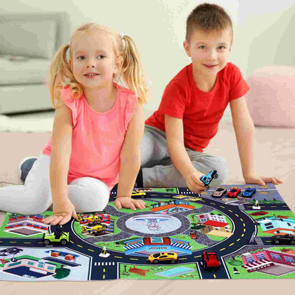 Toy For Kids iBaseToy Kids Carrier Truck Toy Set Small Vehicles Helicopters Transport Truck