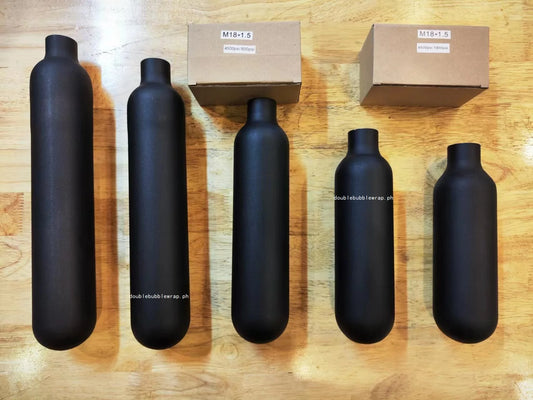 0.25L-0.5L Round Bottomed Aluminum Bottle M18*1.5 Thread Tank  Cylinder Diving