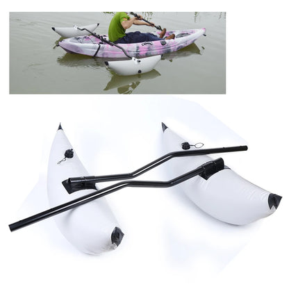 2pcs Inflatable Boat Water Buoyant Float Premium PVC Outrigger Canoe