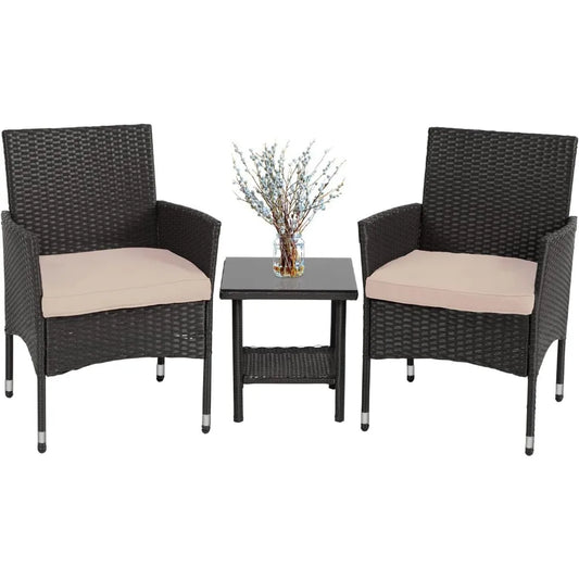 Patio Furniture Set Outdoor, Furniture Wicker Bistro Rattan Chair