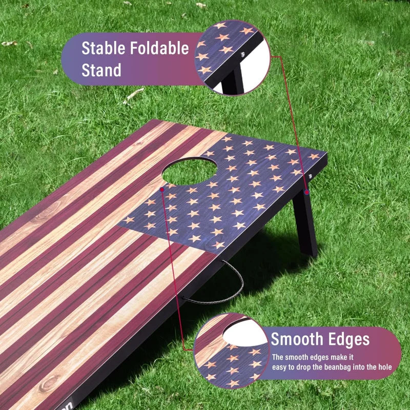 Cornhole Set, Tailgate/Regulation Size Cornhole Boards