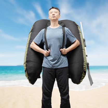 136*105CM Oxford Cloth Kayak Inflatable Fishing Boat Folding Assault