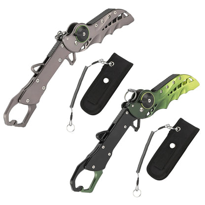 Fishing Line Cutter with Retention Rope Foldable Fish Controller Multifunctional Portable Fish Clamp Fishing Tools Tackle