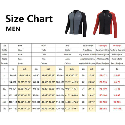 Swimming Men's Split Long Sleeve Surf Snorkel