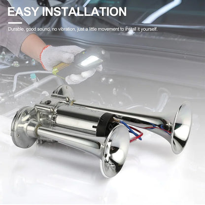 AAZRZRZ 12V Boat air horn, 600DB double horn Super loud
