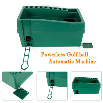 Golf Automatic Serve Machine W/ Cue Holder Green