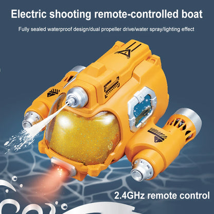 2.4GHz Mini RC Boat with Spray Water Pump and LED Lights Summer Water