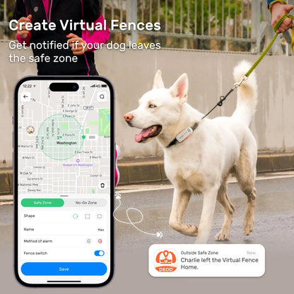 GPS Tracker for Dogs Waterproof Pet Location Smart Activity Tracker