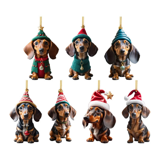 Christmas Tree Decoration Car Interior Dog